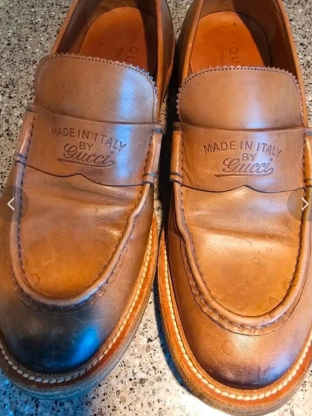 Gucci Leather men's shoes size 7.5 Authentic Rare with Gucci box